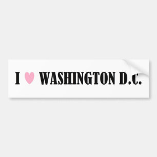 JAG ÄLSKAR DEN WASHINGTON D.C.-BILDEKALET BILDEKAL