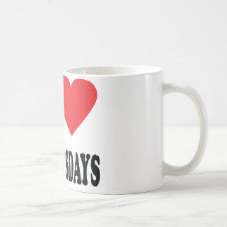Jag älskar den wednesdays symbolen kaffemugg