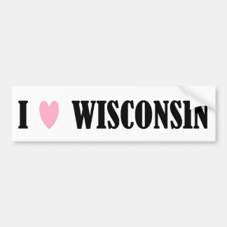 JAG ÄLSKAR DEN WISCONSIN BILDEKALET BILDEKAL