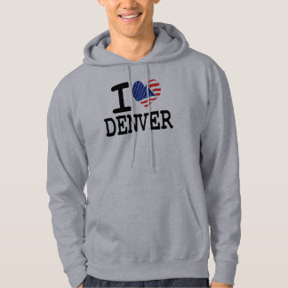 Jag älskar Denver Sweatshirt Med Luva