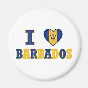 Jag älskar design för Barbados hjärtaflagga Magnet