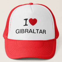 Jag älskar design för Gibraltar lastbilsförarehatt