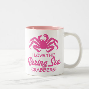 JAG ÄLSKAR DET BERING HAVET CRABBERS! Två-Tonad MUGG