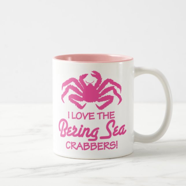 JAG ÄLSKAR DET BERING HAVET CRABBERS! Två-Tonad MUGG (Höger)
