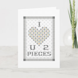 Jag älskar det delara hälsningkortet för U 2 Kort