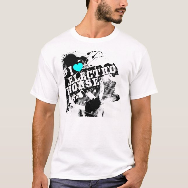 Jag älskar det Electro huset T-shirt (Framsida)