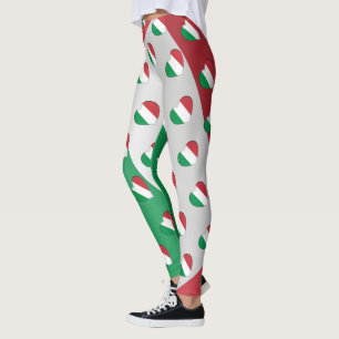 Jag älskar det italienska hjärtamönster för leggings