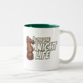 Jag älskar det Kinght livet Två-Tonad Mugg
