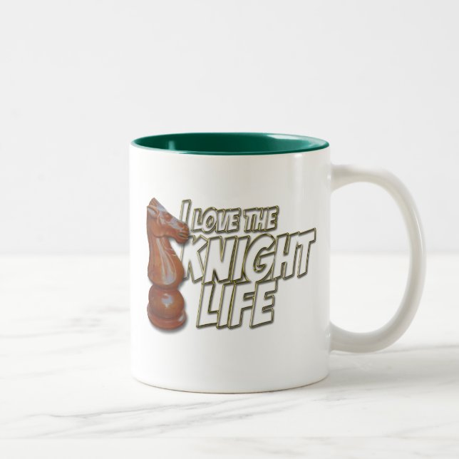 Jag älskar det Kinght livet Två-Tonad Mugg (Höger)
