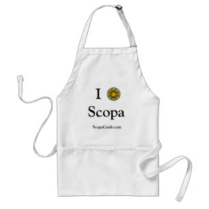 Jag älskar det Scopa förklädet Förkläde