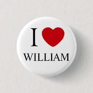 Jag älskar det William emblem Knapp