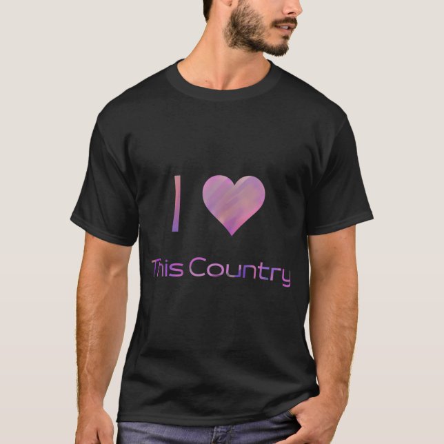 Jag älskar detta land t shirt (Framsida)