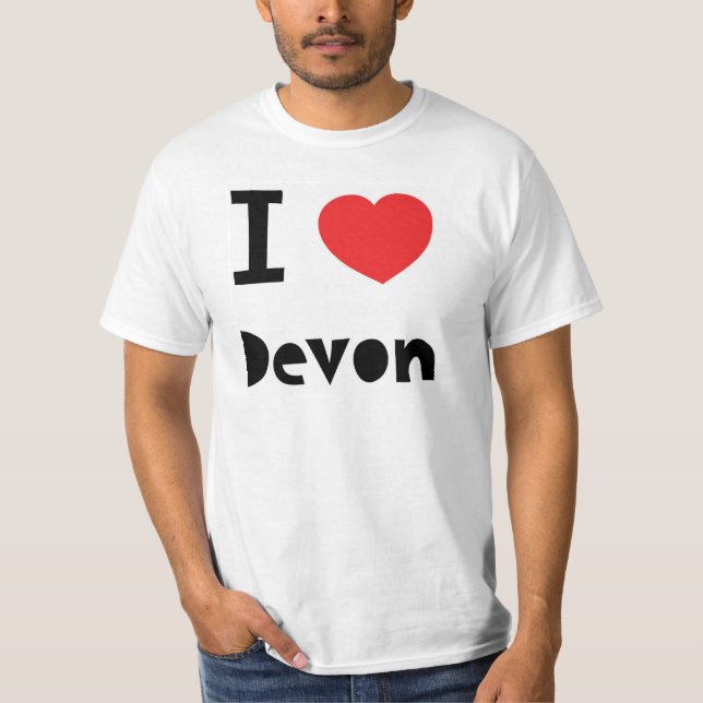 Jag älskar Devon Tee Shirt (Framsida)