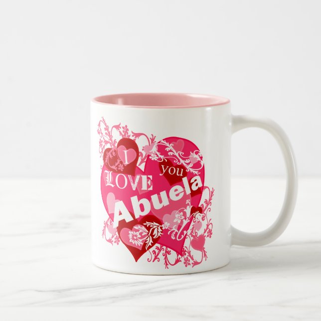 Jag älskar dig Abuela Två-Tonad Mugg (Höger)