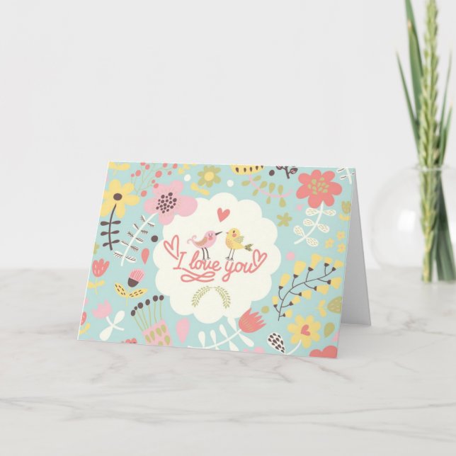 Jag älskar dig - Alla hjärtans dag-kort Helgkort (Framsida)