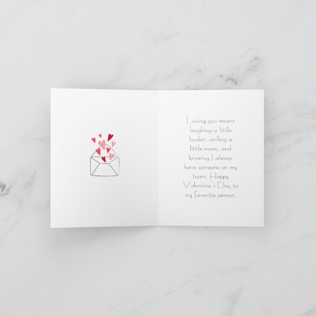 "Jag älskar dig" Alla hjärtans dags partner Kort (Inuti)