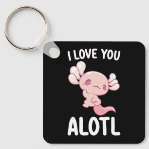 Jag älskar dig Alotl Axolotl Alla hjärtans dag Nyckelring