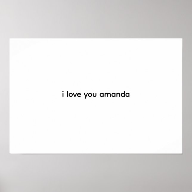 jag älskar dig amanda canvas poster (Framsidan)