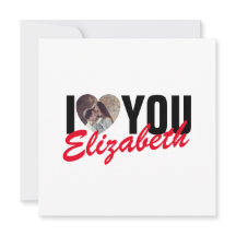 Jag älskar dig anpassad foto hjärta och namn