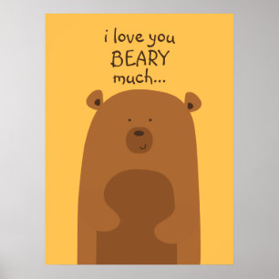 Jag älskar dig Beary mycket Poster