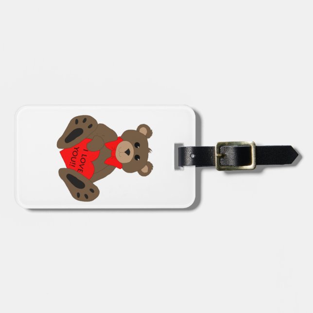 Jag älskar dig björnen bagagebricka (Horisontell Framsida)