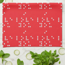 Jag älskar dig (Braille) Kökshandduk