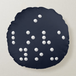 Jag älskar dig (Braille) Rund Kudde