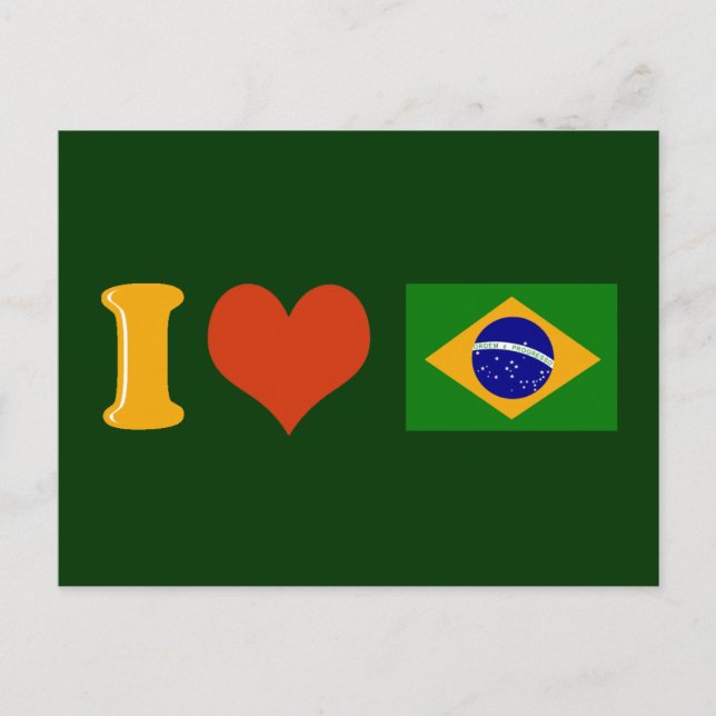 Jag älskar dig Brasilien Vykort (Framsida)