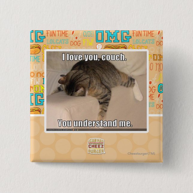 Jag älskar dig, couch. knapp (Framsida)