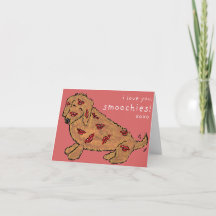 Jag älskar dig Dachshund Kyssar Vikta Grattulation