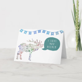 Jag älskar dig Deerly Helgkort