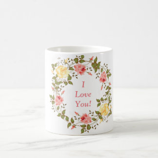 Jag älskar dig den blom- muggen! kaffemugg