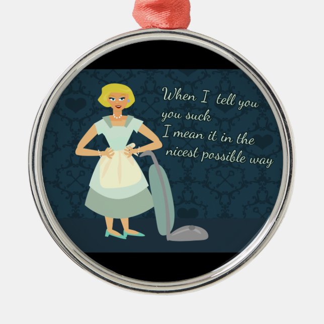 Jag älskar dig, dig suger julgransprydnad metall (Framsidan)