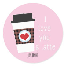 JAG ÄLSKAR DIG EN KAFFE Alla hjärtans dag dekal