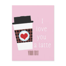 JAG ÄLSKAR DIG EN LATTE Alla hjärtans dag Kaffe Po
