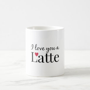 Jag älskar dig en latte kaffemugg