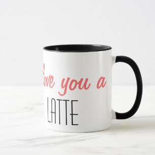 jag älskar dig en latte mugg