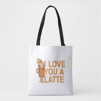 Jag älskar dig en latte-parromans            tygkasse