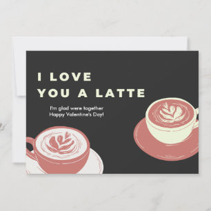 Jag älskar dig en Latte Roligt sött kaffe Alla h Julkort