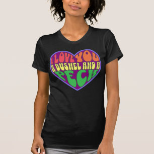 Jag älskar dig en massa Retro hjärtat typografi T Shirt