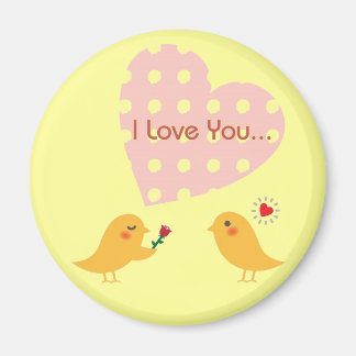 Jag älskar dig Fågel Design2 Magnet