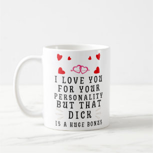 Jag älskar dig för din personlighet, rolig årsdag kaffemugg
