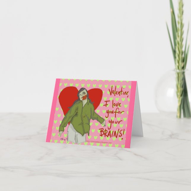 Jag älskar dig för dina HJÄRNOR Helgkort (Framsida)