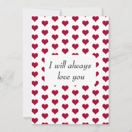 Jag älskar dig för evigt rött hjärta  julkort