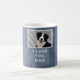 Jag älskar dig, för hundfoto för pappa kaffemugg
