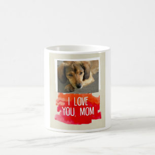 Jag älskar dig för hundfotoet för mamman den kaffemugg
