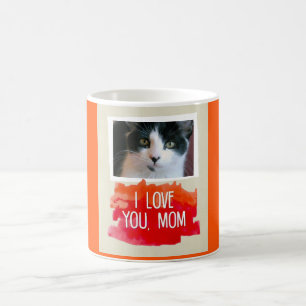 Jag älskar dig för kattfotoet för mamman den kaffemugg