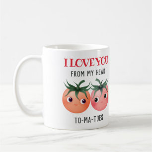 Jag älskar dig från huvud till tå söta tomater kaffemugg