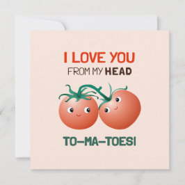 Jag älskar dig från huvud till tå söta tomater kort