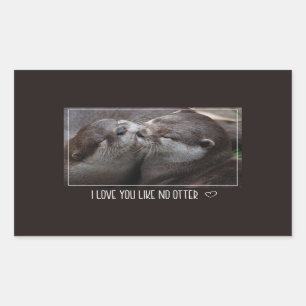 Jag älskar dig gillar inget gulligt foto för utt rektangulärt klistermärke